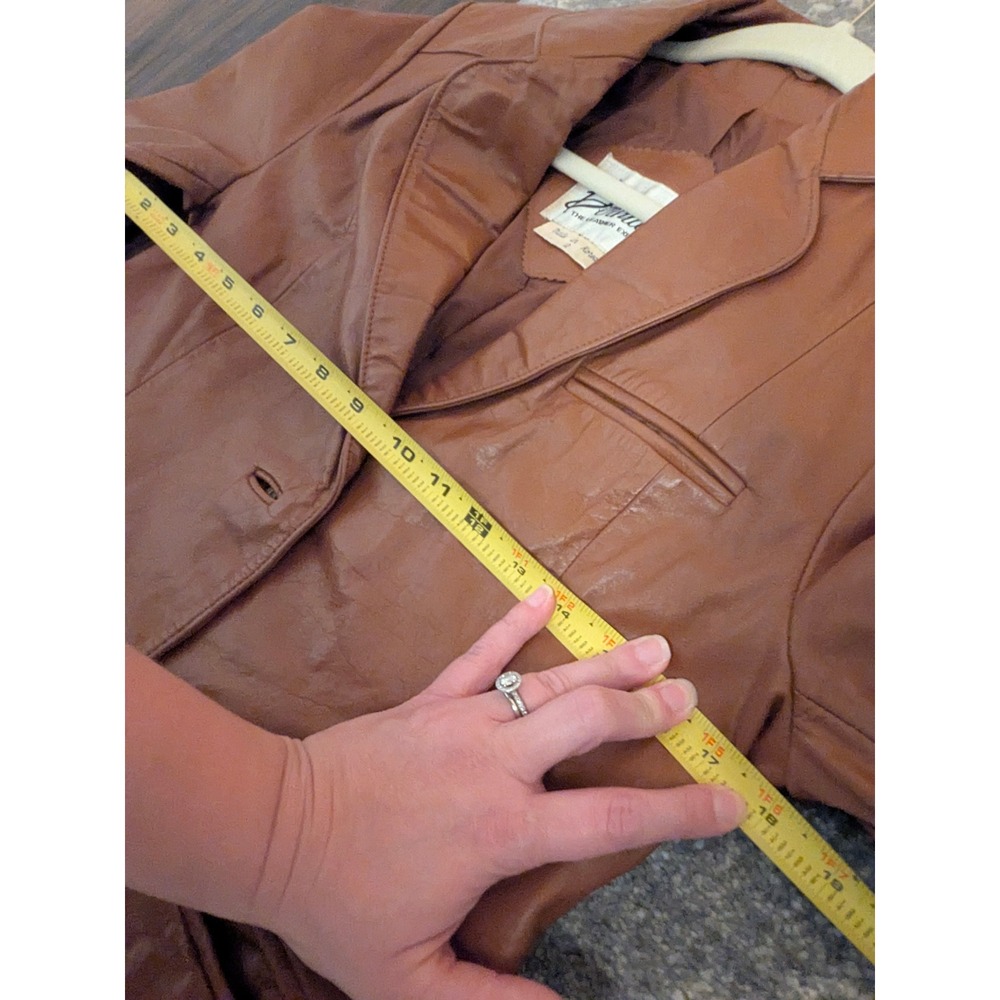 Bermans Vintage Brown Leather Jacket Belted Style 2058 Womens 12 - Picture 8 of 8